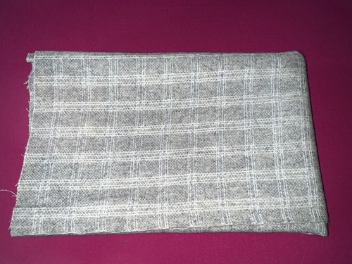 Tissu vintage pure laine - , gris