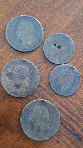 Lot pièces napoleon iii - de,