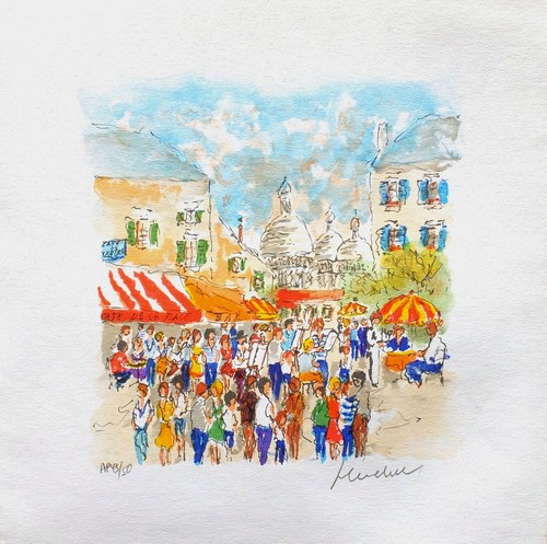 Urbain huchet lithographie - huchet,