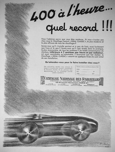Publicité 1933 chauffage - publicitÉ,