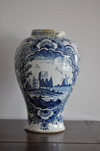 Vase faïence delft - de,