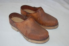 Sabot ancien bois et cuir  