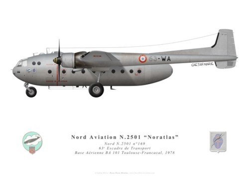 Print nord 2501 noratlas - n.2501, "noratlas"
