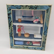 Antique Diorama Display Case Cabinet Lingerie Miniature Vintage