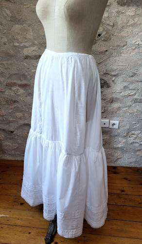Ancien jupon coton - en,
