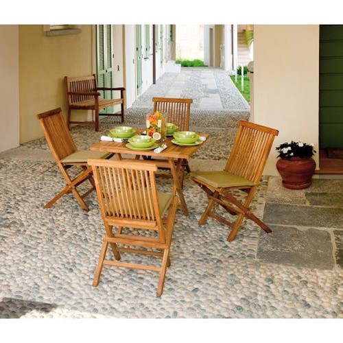 Table pliante vulcano teck - table,