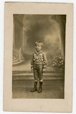 PHOTO CARD, a boy in a sailor suit by Godefroy in Pointoise