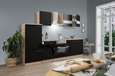 Cuisine équipée kitchenette Chêne Noire Merle 270 CM