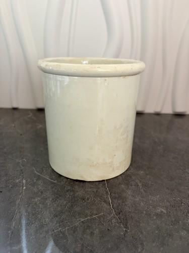 Ancien pot confiture blanc - a,