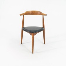 1960s FH4104 Heart Chair by Hans Wegner for Fritz Hansen in Oak w/ Leather Seat