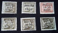 Lot 6 timbres Belge anciens