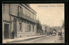 Old postcard Lérouville, Rue Nationale, Military Circle 