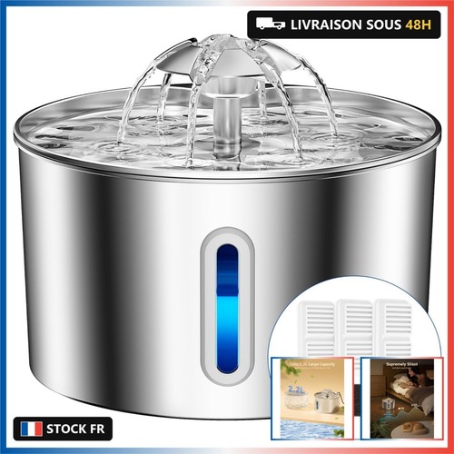 Fontaine eau chat - inox,, 2,2l