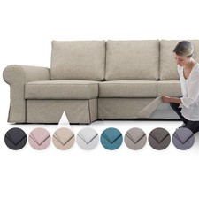 Housse confortable pour canapé-lit d'angle Backabro - mélange cachemire...