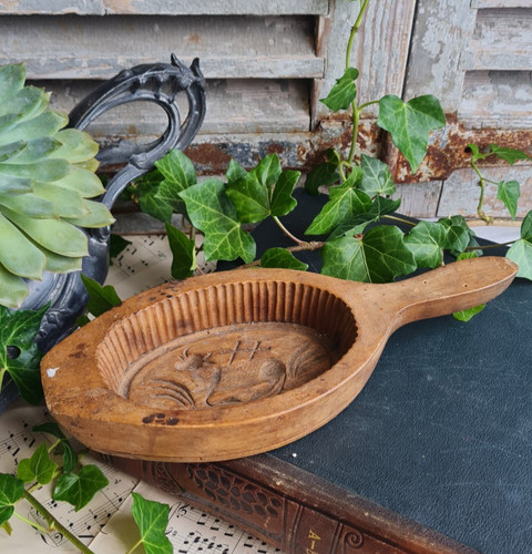 Ancien moule beurre bois - ancien, en