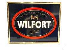Antique WILFORT Large Brown Beer Advertising Frame