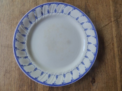 Ancien grand plat rond terre - rond,