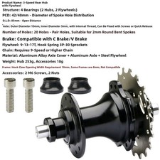 Moyeu vélo pliant aluminium