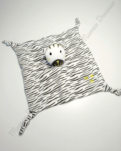 Doudou plat carré tigre - doudou,