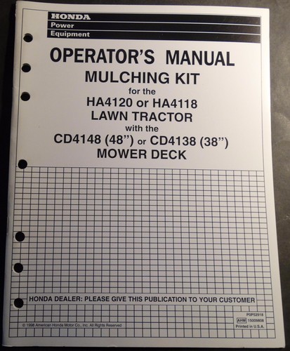 1999 honda mulching kit ha4120 - kit,