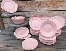 Antique Rose Earthenware Vintage 1970s Antique 40 Piece Tableware Service
