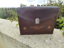 1950/60 SACOCHE TRANSPORT TABLIER LOGE MAÇONNIQUE FRANC MAÇONNERIE FRANC MAÇON