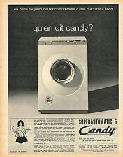ADVERTISING 015 1965 CANDY SUPERUATOMATIC 5 Washer Linen
