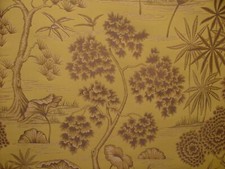 Japonais Oriental Arbre Mimosa Jacquard Tissu Rideau Tapisserie Coussin Store