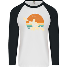 Kayak Kayaking Canoe Canoeing Water Sports Mens L/S Baseball T-Shirt