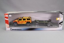 LL1706 HONGWELL CARARAMA 433 1/43 1:43 Hummer H2 with Max Speed Boat Trailer