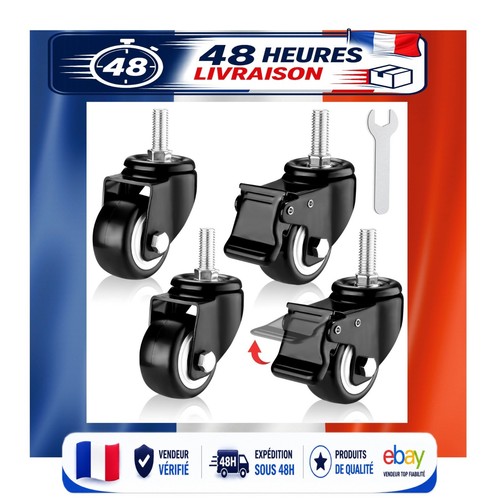 Roulettes pivotantes 40mm - 4,