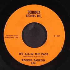RONNIE BARRON: it's all in the past / the hip parade SOUNDEX 7" Single 45 RPM