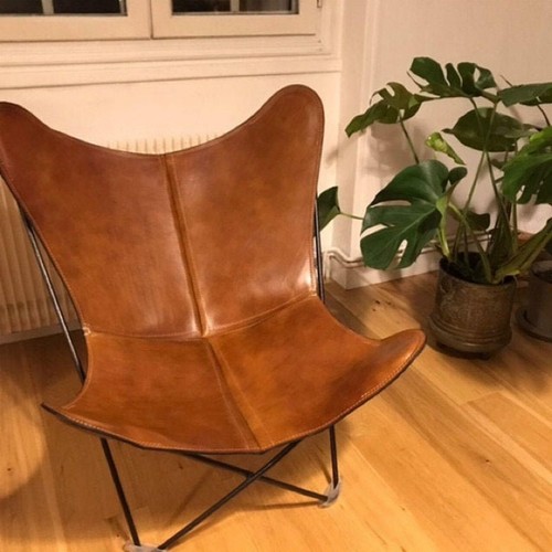 Cuir véritable papillon - véritable,