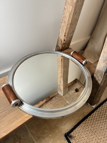 Grand plateau miroir vintage