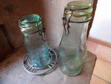 Antique glass jars, thistles, Lorraine, decoration, collections