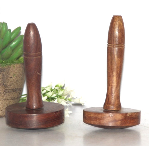 2pc antique bois - antique,