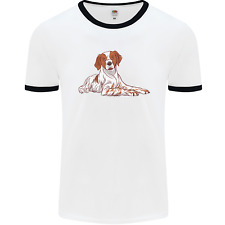 A Epagneul Breton Dog Mens Ringer T-Shirt
