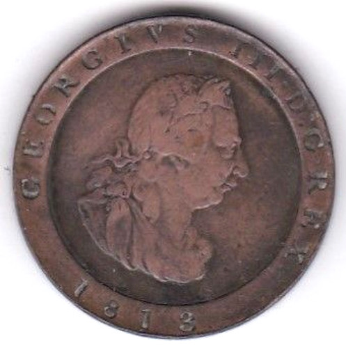 Ile man penny 1813 - penny, george
