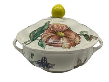 Villeroy & Boch Bouquet Covered Serving Bowl Vintage Serve Ware Bakeware 8 Inch