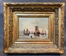 Ancien tableau cadre bois