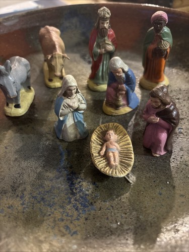 Crèche noël ancienne - crèche, de