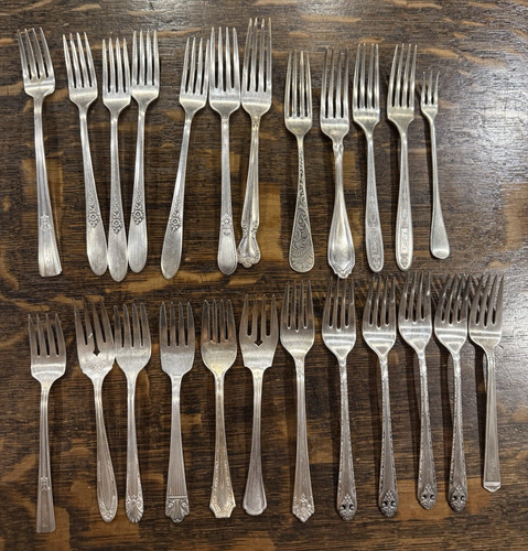 Vintage silverplate lot - vintage, 24
