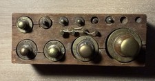Roberval Balance Brass Weight Box - Vintage Retro Kitchen
