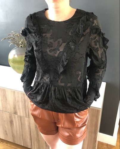 Blouse noire manches - blouse,