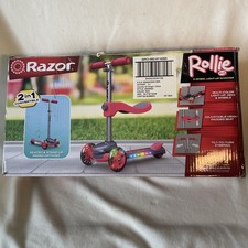 Razor Kids Trike Kick Scooter Adjustable LED Lights Beginner Red Rollie DLX- EUC