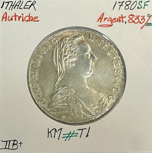 Autriche thaler 1780 - autriche, 1