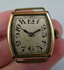 antique gold plated art deco watch missing strap and glass