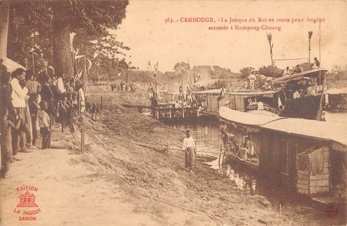 Cpa cambodge jonque du - la,
