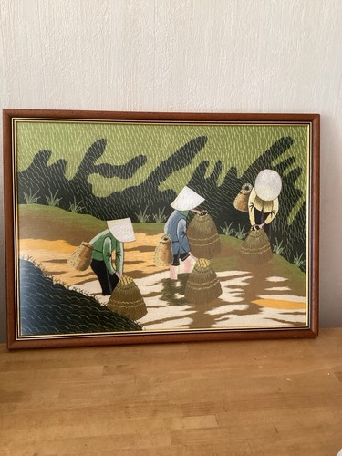 Cadre broderie soie - broderie,