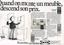 1982 ADVERTISING ADVERTISEMENT IKEA furniture SWEDEN 2 (2 pages)